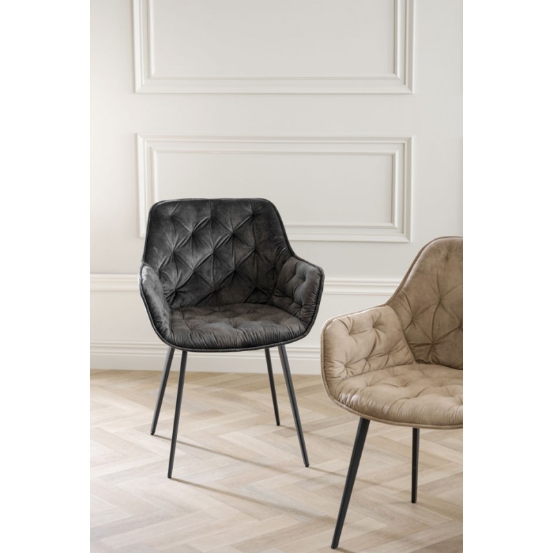 RO Gilroy Arm Chair Grey/Black